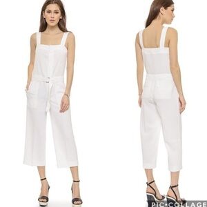 EUC Club Monaco White Sadie Wide Leg Jumpsuit